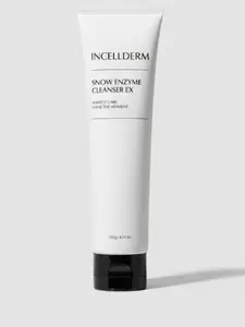 INCELLDERM Snow Enzyme Cleanser 120g - Gentle Foaming Facial Cleanser with Natural Base, Moisturizing, Exfoliating for Oily Skin Daily Use